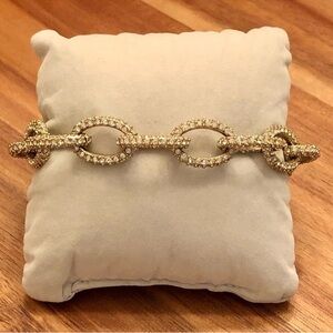 J.Crew | Pave Oval Link Bracelet | 7ish” Length
